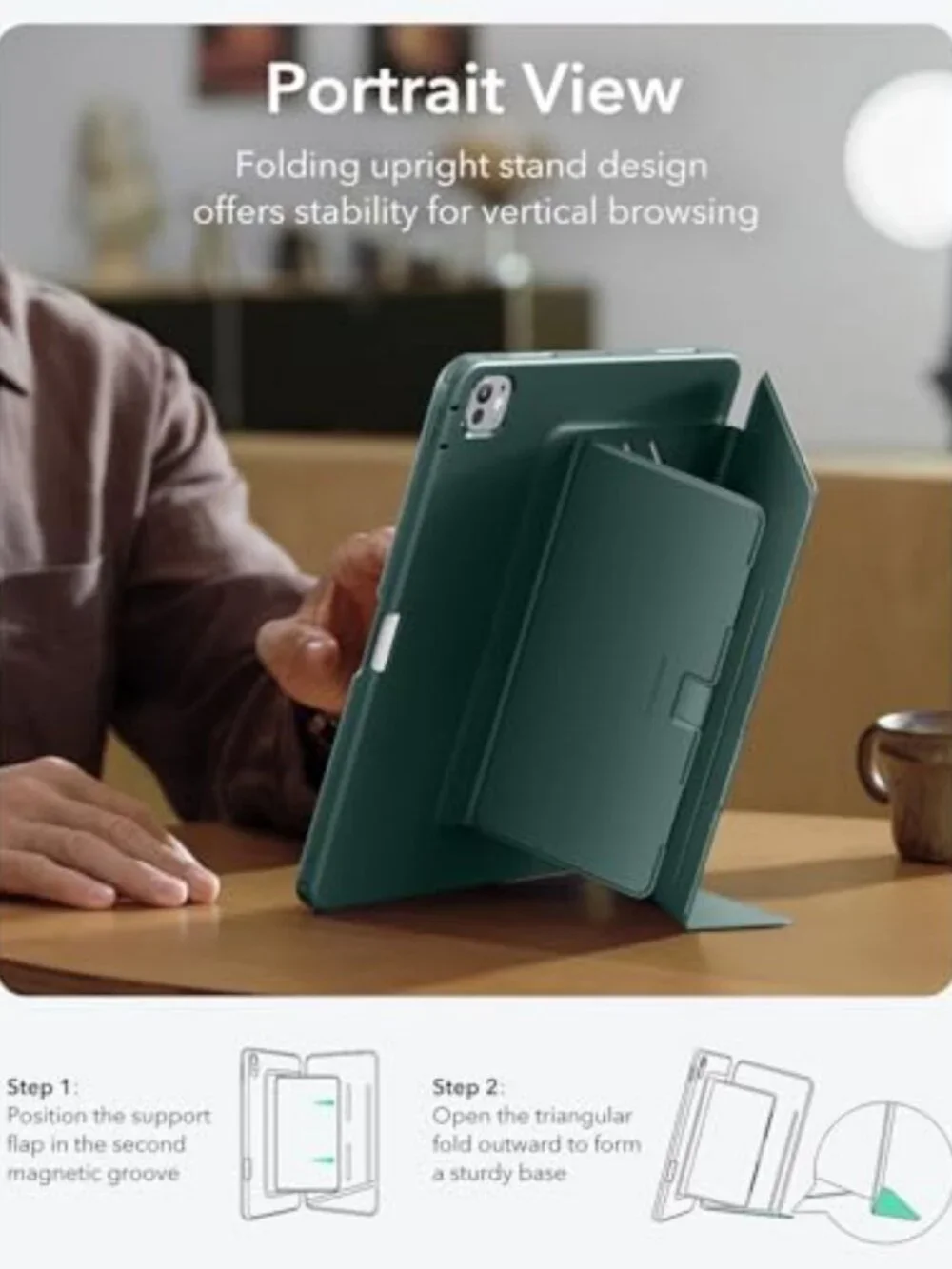Stylish Green Flip Case for 13